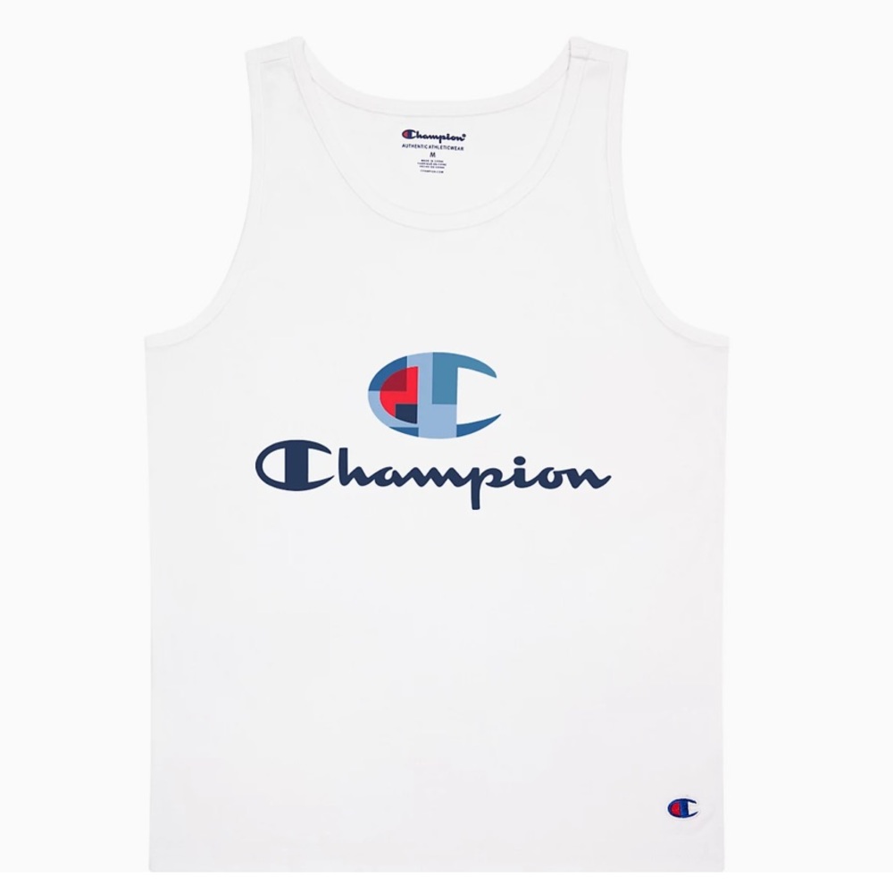 NWT-Boys Champion® Logo Tank Top-Color White